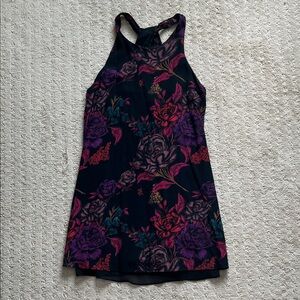 Alice + Olivia Black Floral Racerback Dress